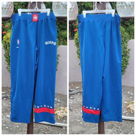 Vtg Nike Philadelphia 76ers Basketball Warm-up Sweatpants - Picture 1 of 8